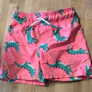 Cat & Jack Pink Crocodile Print Swim Shorts, 12M
